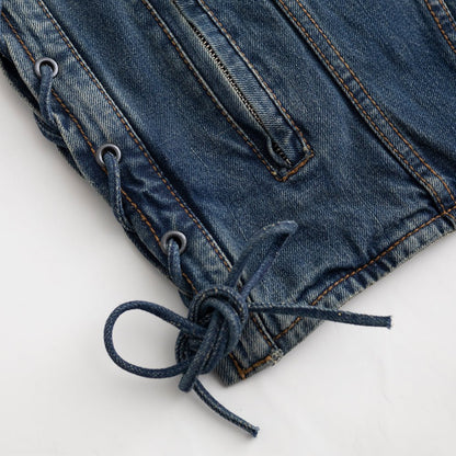 Gambler Men's Motorcycle Denim Vest Men's Denim Vest Vests
