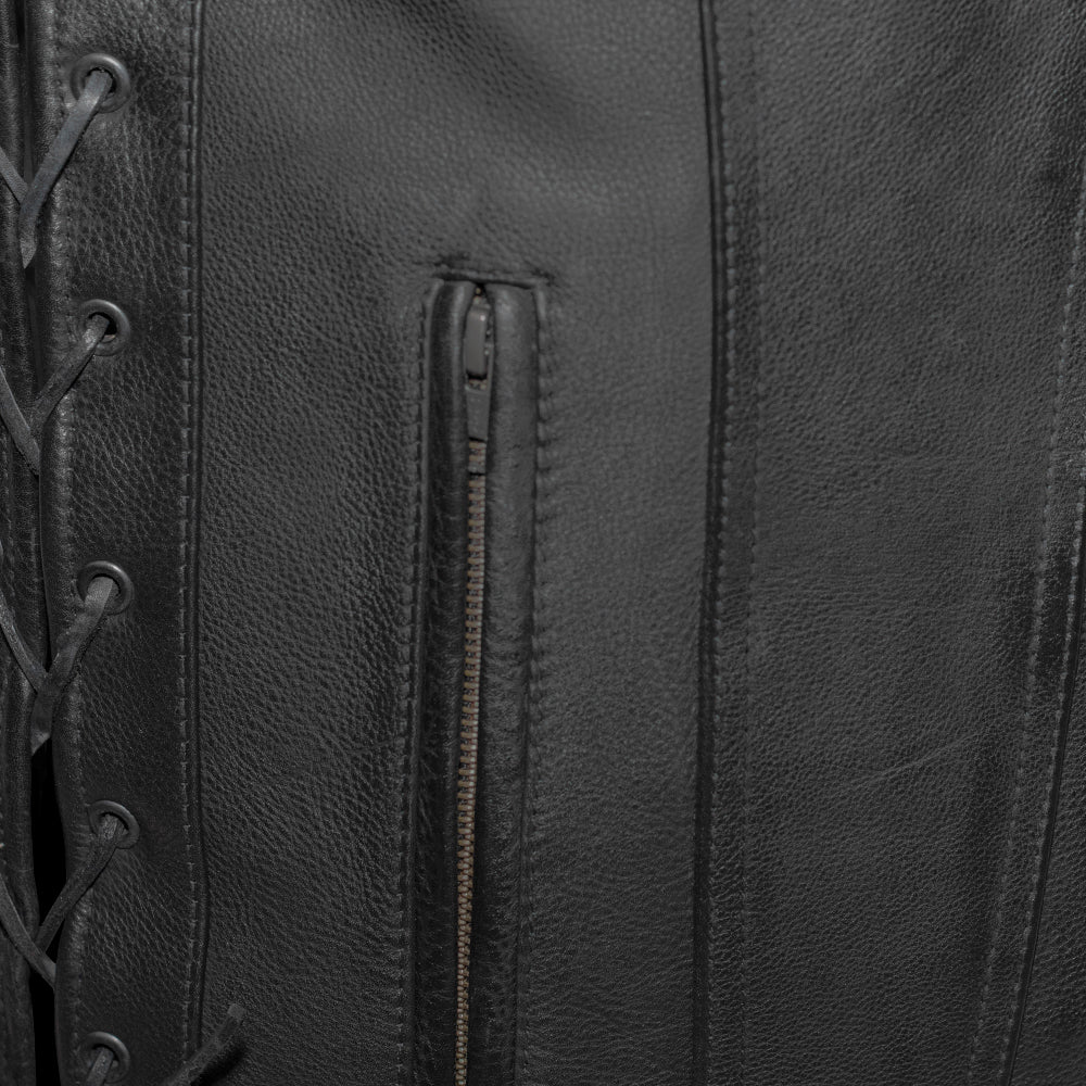 Gambler Men's Motorcycle Leather Vest Men's Leather Vest Vests