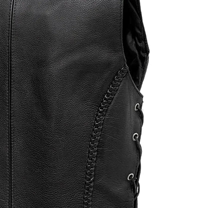 Trinity Women's Motorcycle Western Style Leather Vest Women's Leather Vest Vests