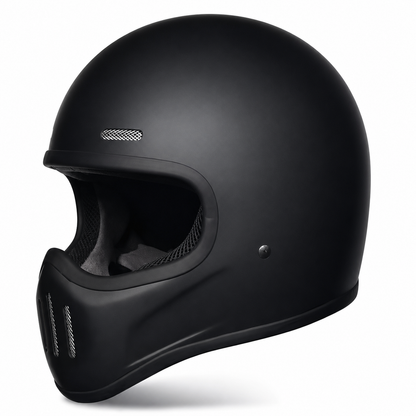 Retro Full Face Motorcycle Helmet – DOT Approved Vintage Design