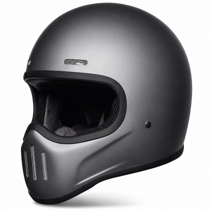 Retro Full Face Motorcycle Helmet – DOT Approved Vintage Design