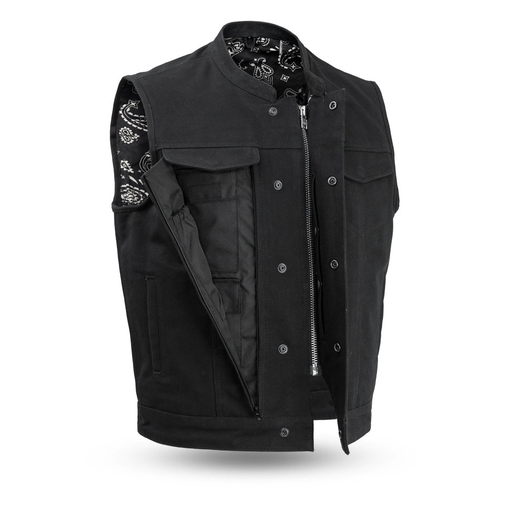 Highland V2 Men's Motorcycle Canvas Vest Men's Canvas Vests Vests