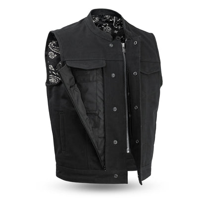 Highland V2 Men's Motorcycle Canvas Vest Men's Canvas Vests Vests