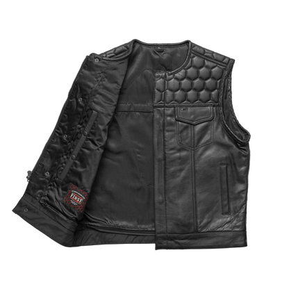 Hornet Men's Club Style Leather Vest Men's Leather Vest Vests