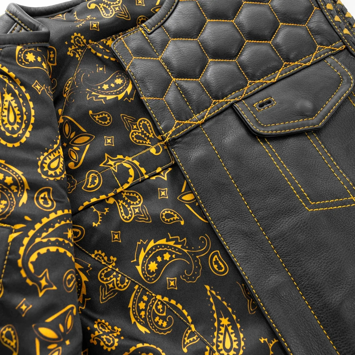 Hornet Men's Club Style Leather Vest Men's Leather Vest Vests