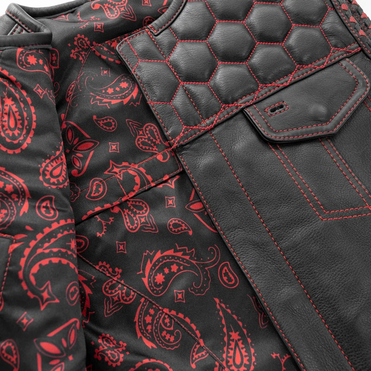 Hornet Men's Club Style Leather Vest Men's Leather Vest Vests