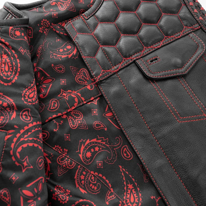 Hornet Men's Club Style Leather Vest Men's Leather Vest Vests