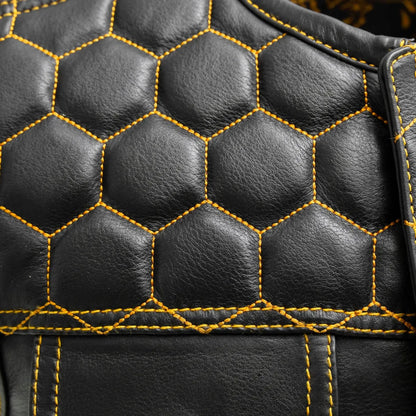Hornet Men's Club Style Leather Vest Men's Leather Vest Vests