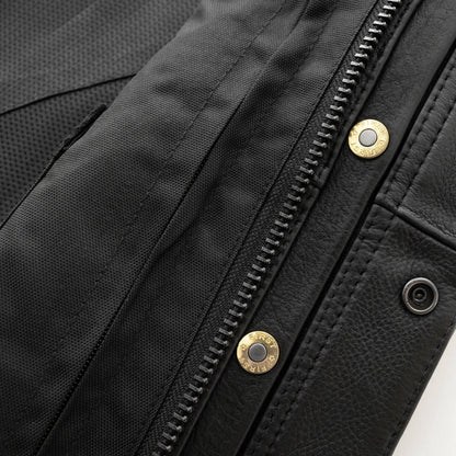 Hotshot Men's Motorcycle Leather Vest Men's Leather Vest Vests