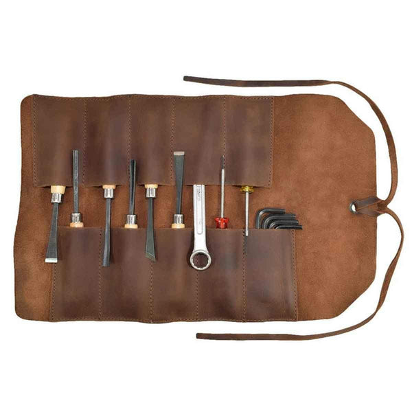 Leather Tool Roll for Easy Carry