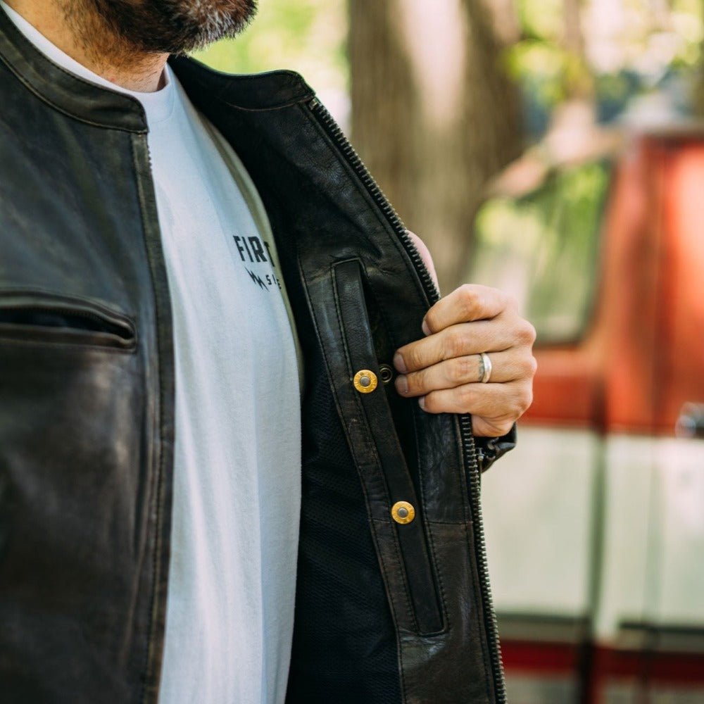 Indy Men's Motorcycle Leather Jacket Men's Leather Jacket Jackets