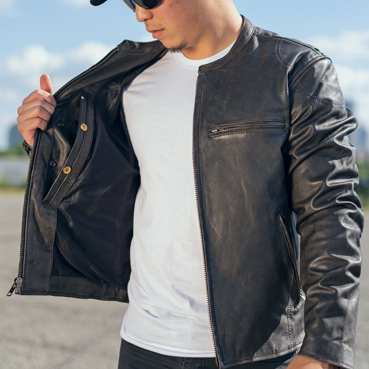 Indy Men's Motorcycle Leather Jacket Men's Leather Jacket Jackets