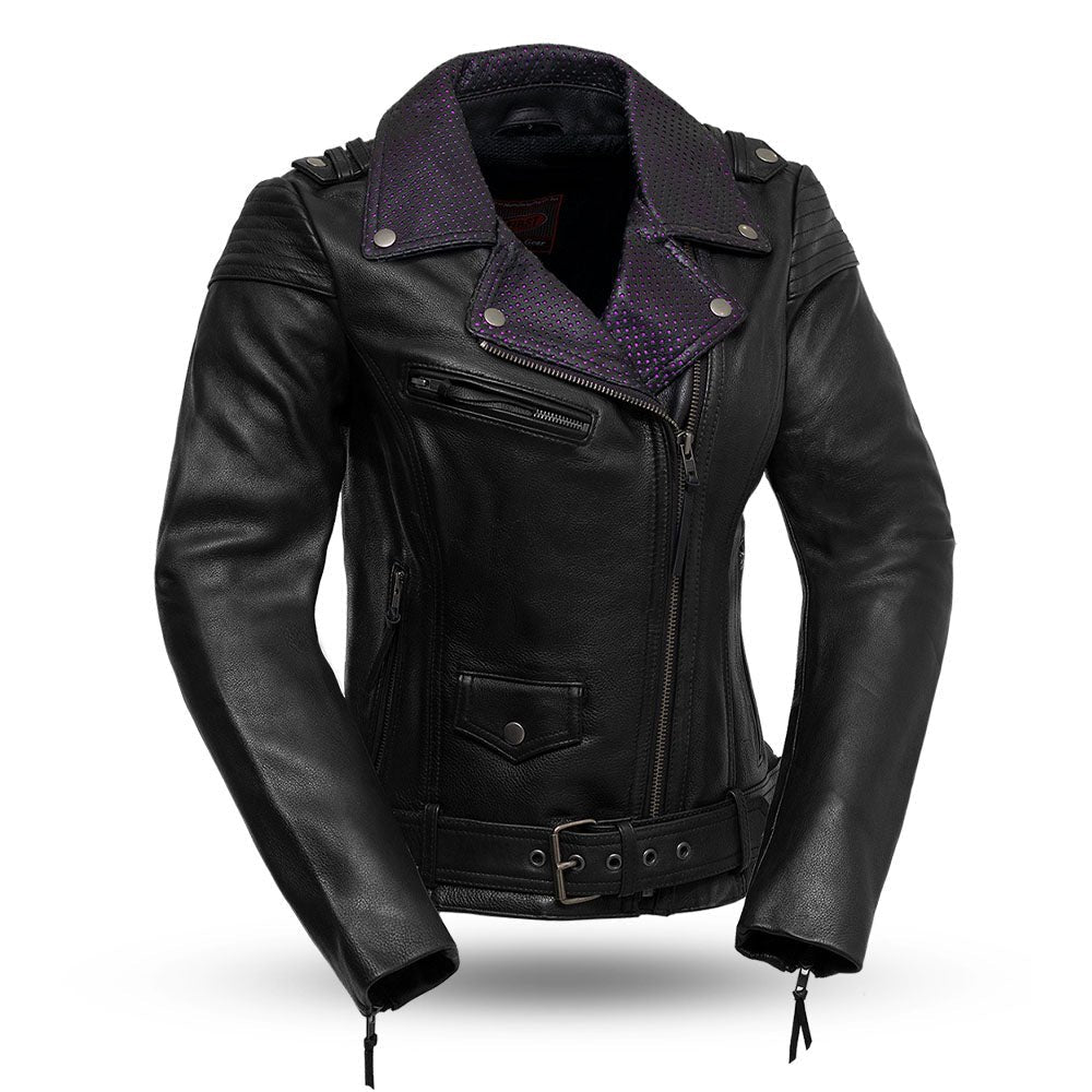 Iris - Women's Motorcycle Leather Jacket Women's Leather Jacket Jackets Black XS