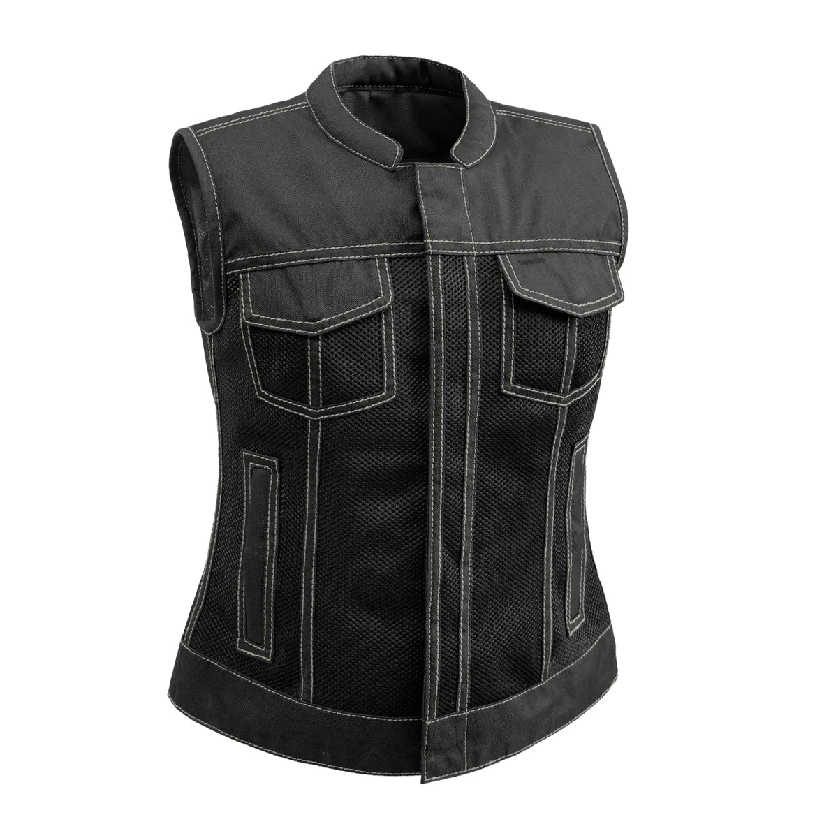 Jessica Moto Mesh Women's Motorcycle Vest Women's Moto Mesh Vest Vests Black Grey XS