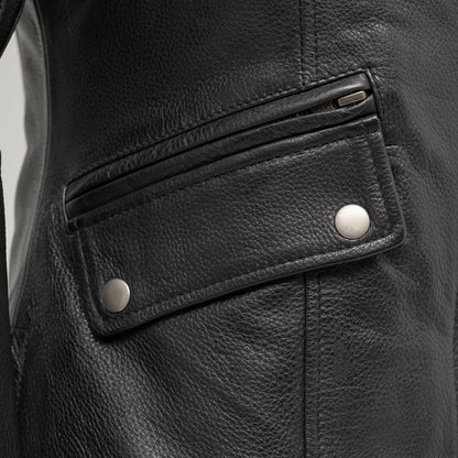 Jewel - Women's Motorcycle Leather Jacket Women's Leather Jacket Jackets
