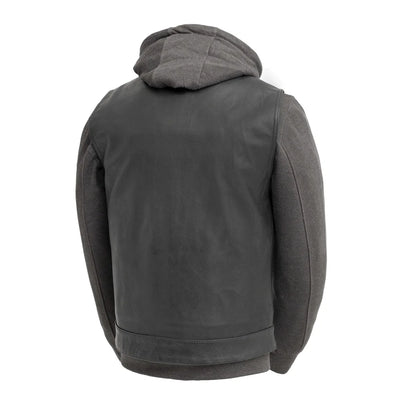Kent Men's Motorcycle Leather Vest and Hoodie Men's Hoodie First Manufacturing Company