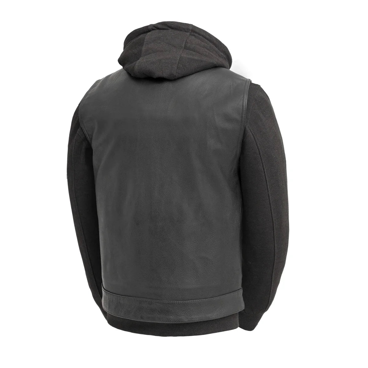 Kent Men's Motorcycle Leather Vest and Hoodie Men's Hoodie First Manufacturing Company