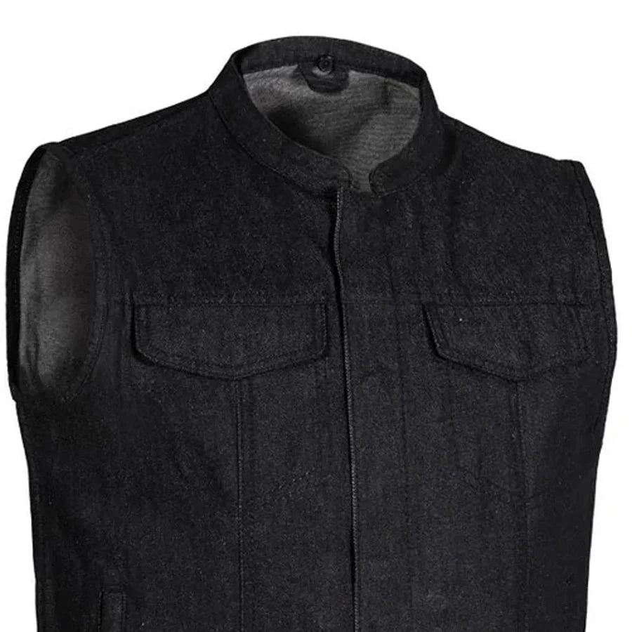 Kershaw Men's Motorcycle Denim Vest Men's Denim Vest Vests