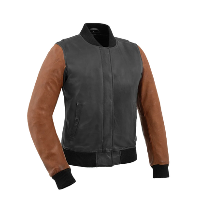 Lella Women's Motorcycle Leather Jacket Women's Leather Jacket Jackets Black Cognac XS