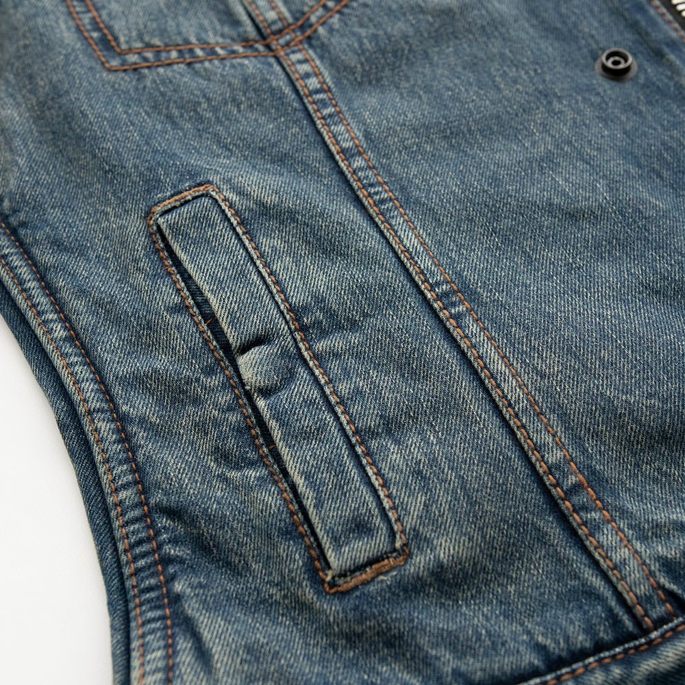 Lexy Women's Motorcycle Denim Vest Women's Denim Vest Vests