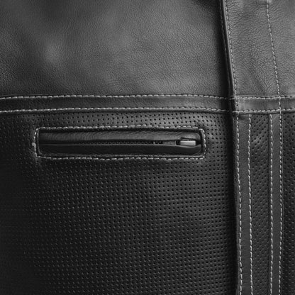 Lowrider Perforated Men's Leather Vest Men's Perforated Leather Vest Vests