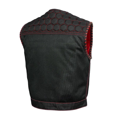 Lowside Hornet Moto Mesh Men's Club Style Vest Men's Moto Mesh Vest Vests