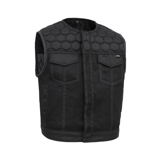 First Manufacturing Lowside Hornet - Men's Moto Mesh Club Style Vest, Black