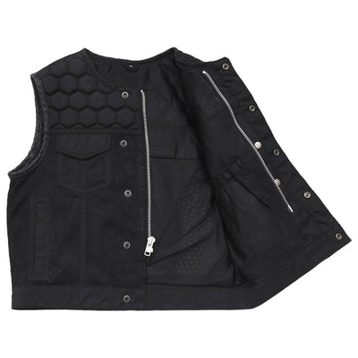 First Manufacturing Lowside Hornet - Men's Moto Mesh Club Style Vest, Black