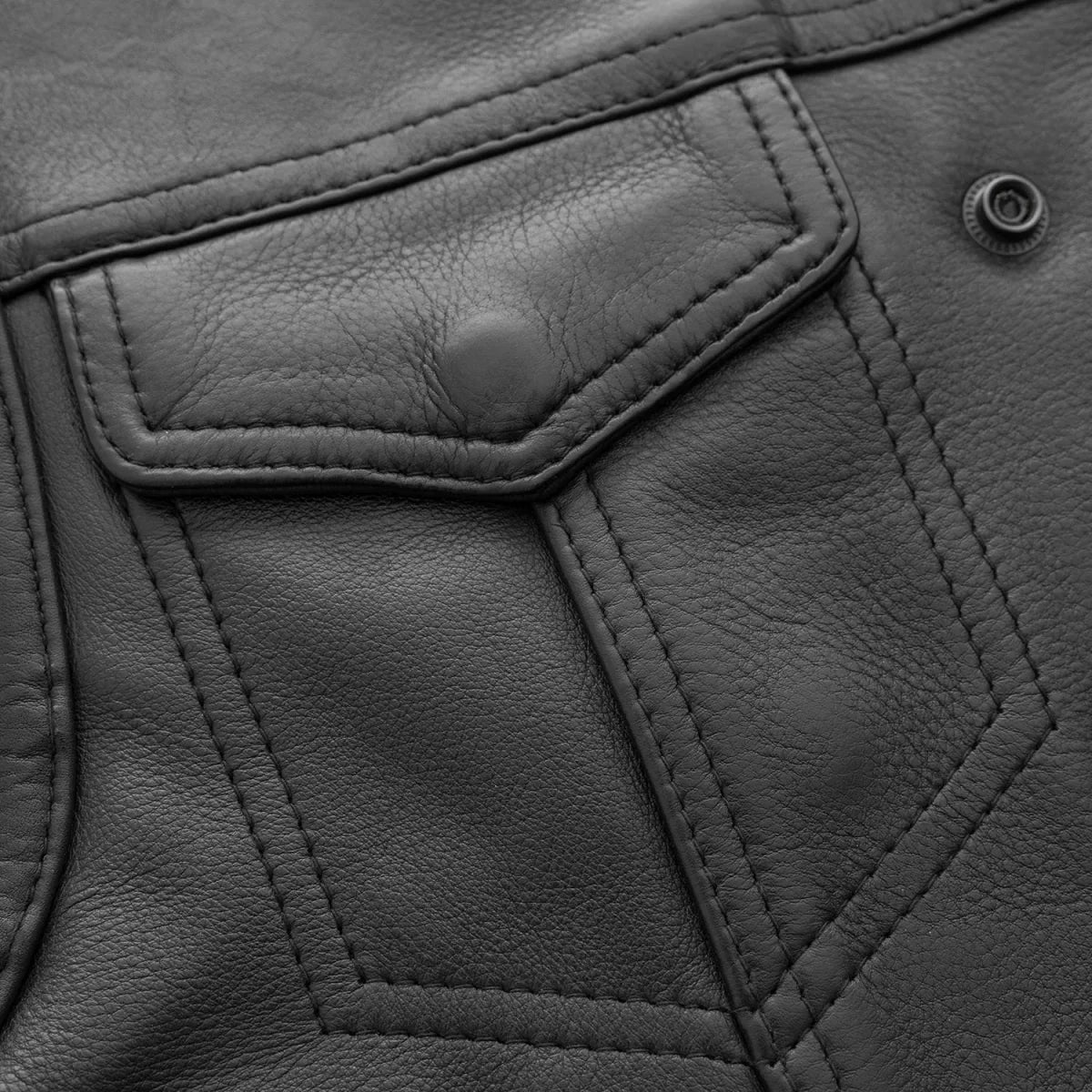 Lowside Men's Motorcycle Leather Vest Men's Leather Vest Vests