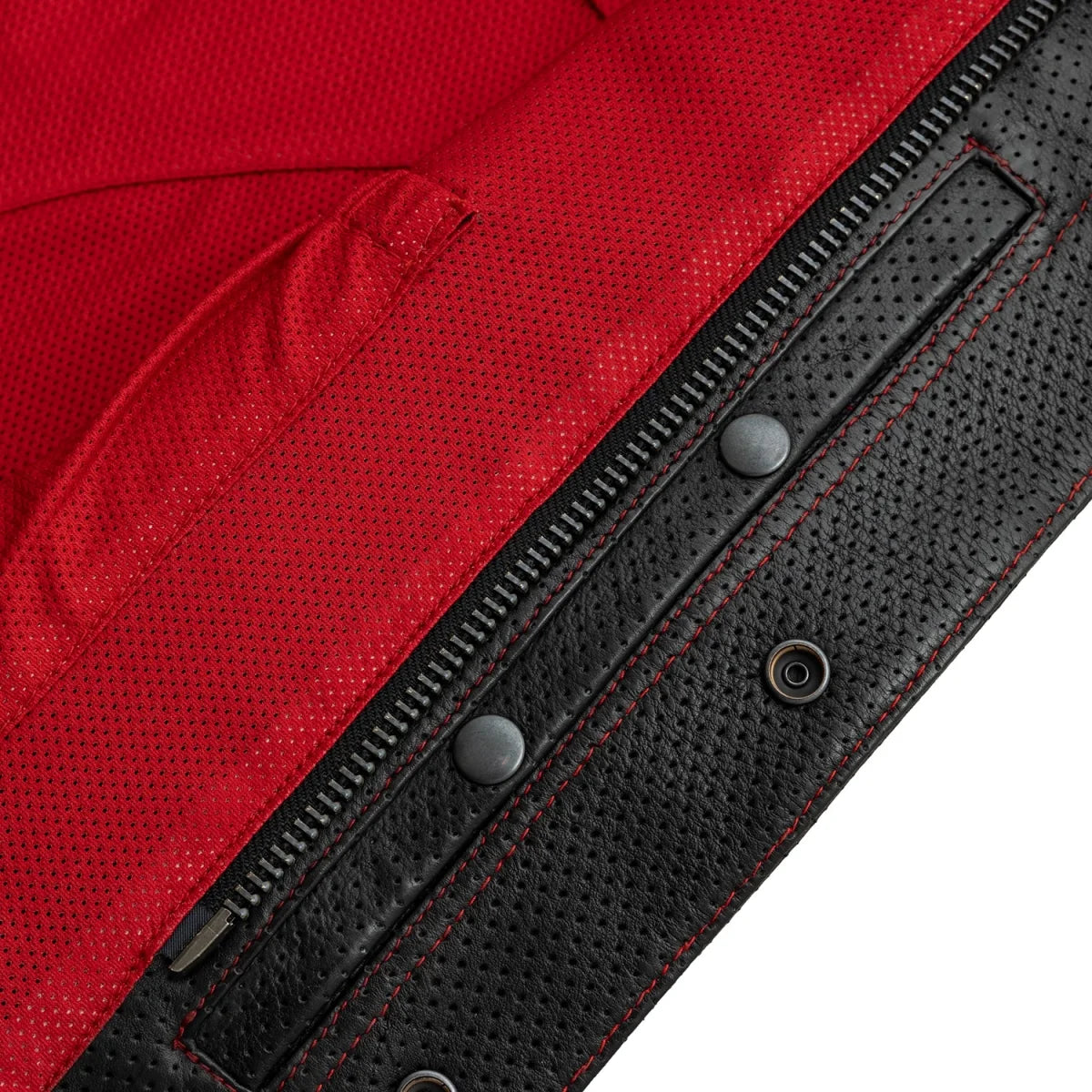Lowside Men's Perforated Motorcycle Leather Vest Men's Perforated Leather Vest Vests