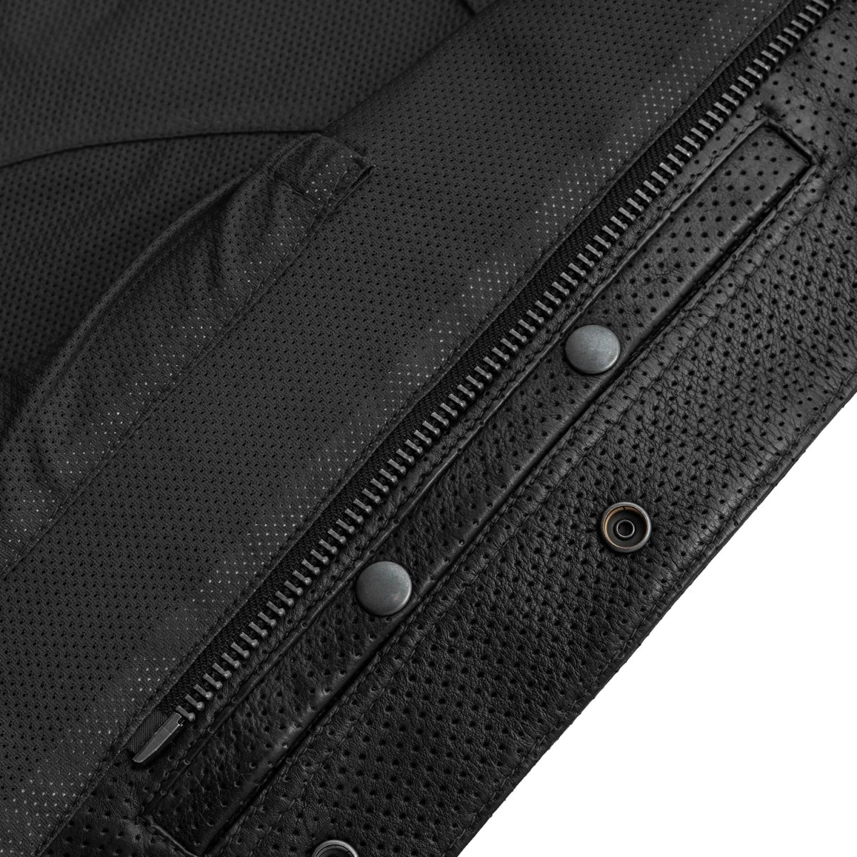 Lowside Men's Perforated Motorcycle Leather Vest Men's Perforated Leather Vest Vests