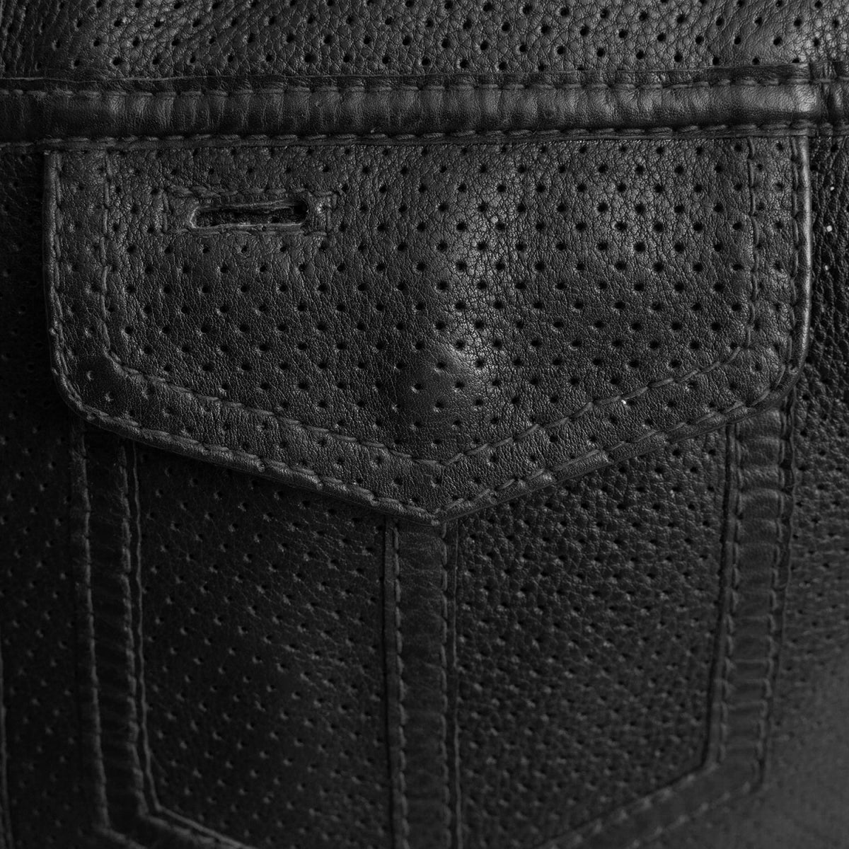 Lowside Men's Perforated Motorcycle Leather Vest Men's Perforated Leather Vest Vests