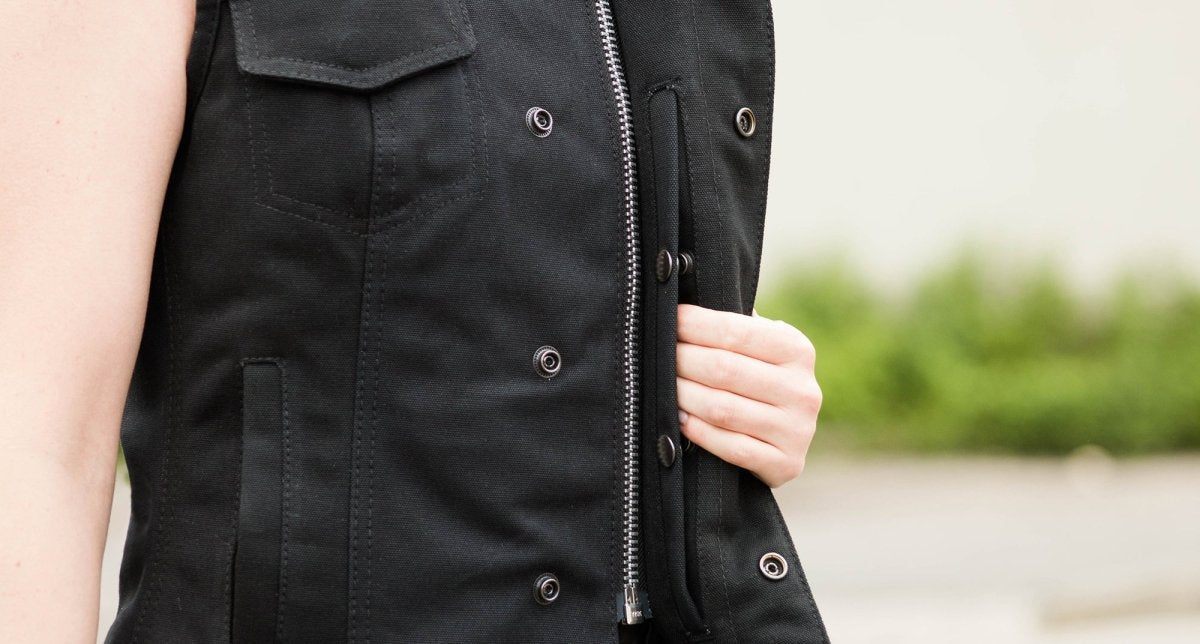 Ludlow Women's Motorcycle Canvas Vest Women's Canvas Vest Vests