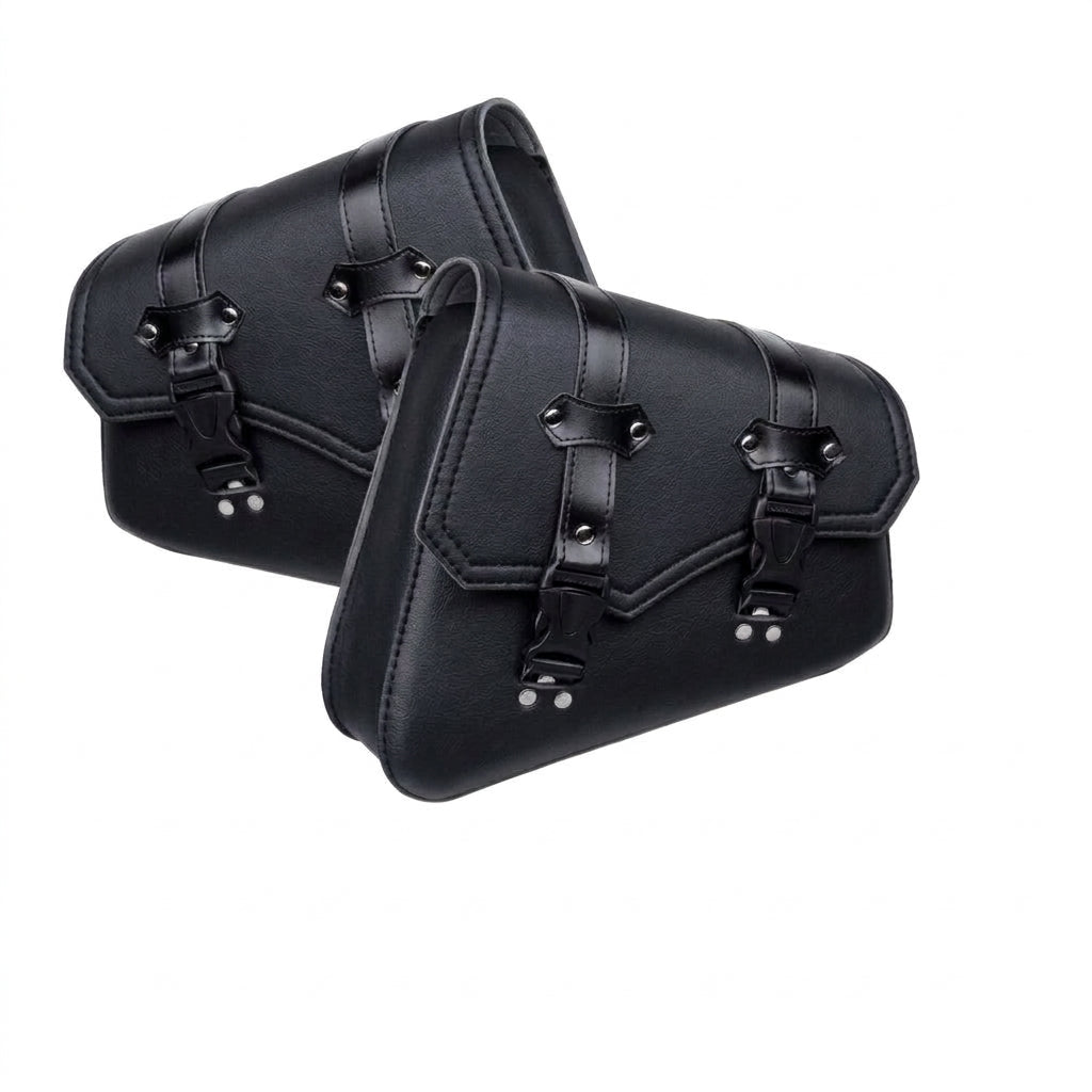 Leather Motorcycle Bag - Motorcycle Universal Fork Bag Leather Saddleb