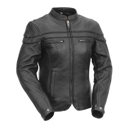 Maiden - Women's Motorcycle Leather Jacket Women's Leather Jacket Jackets Black XS