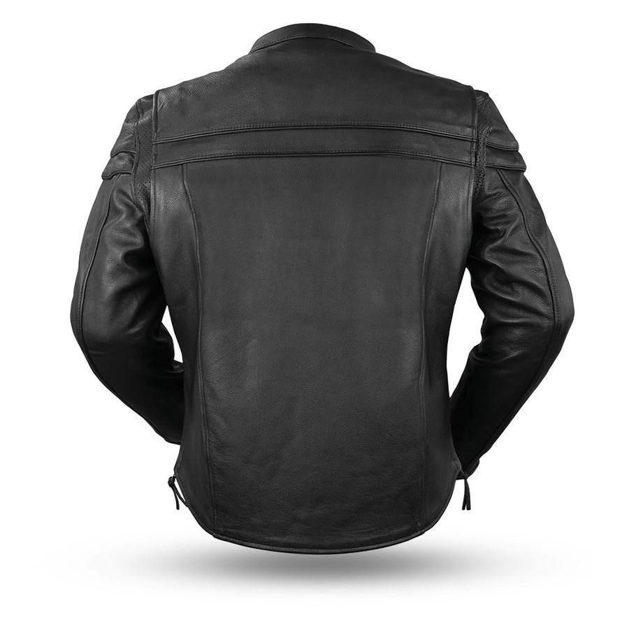 First Manufacturing Maverick - Men's Motorcycle Leather Jacket, Black - American Legend Rider