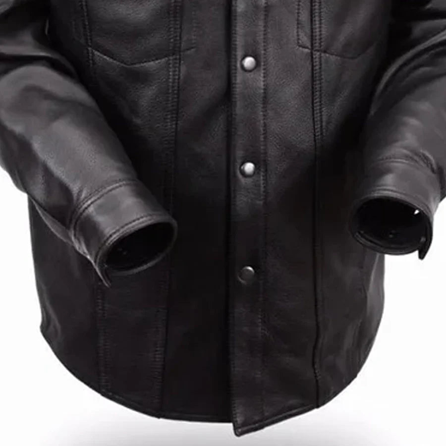 Milestone - Men's Leather Motorcycle Shirt Men's Shirt First Manufacturing Company