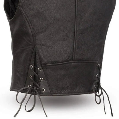 Montana Women's Motorcycle Leather Vest Women's Leather Vest Vests