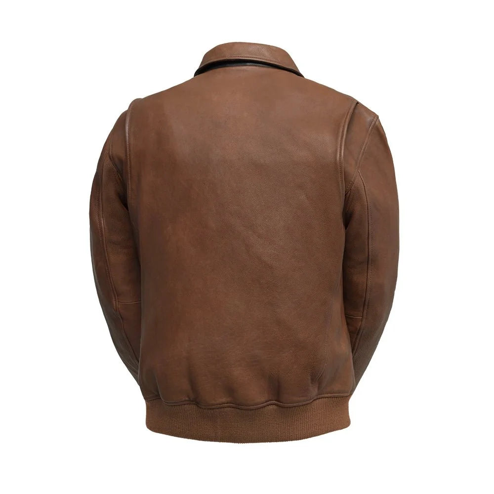 Moto Bomber - Men's Leather Jacket Men's Leather Jacket Jackets