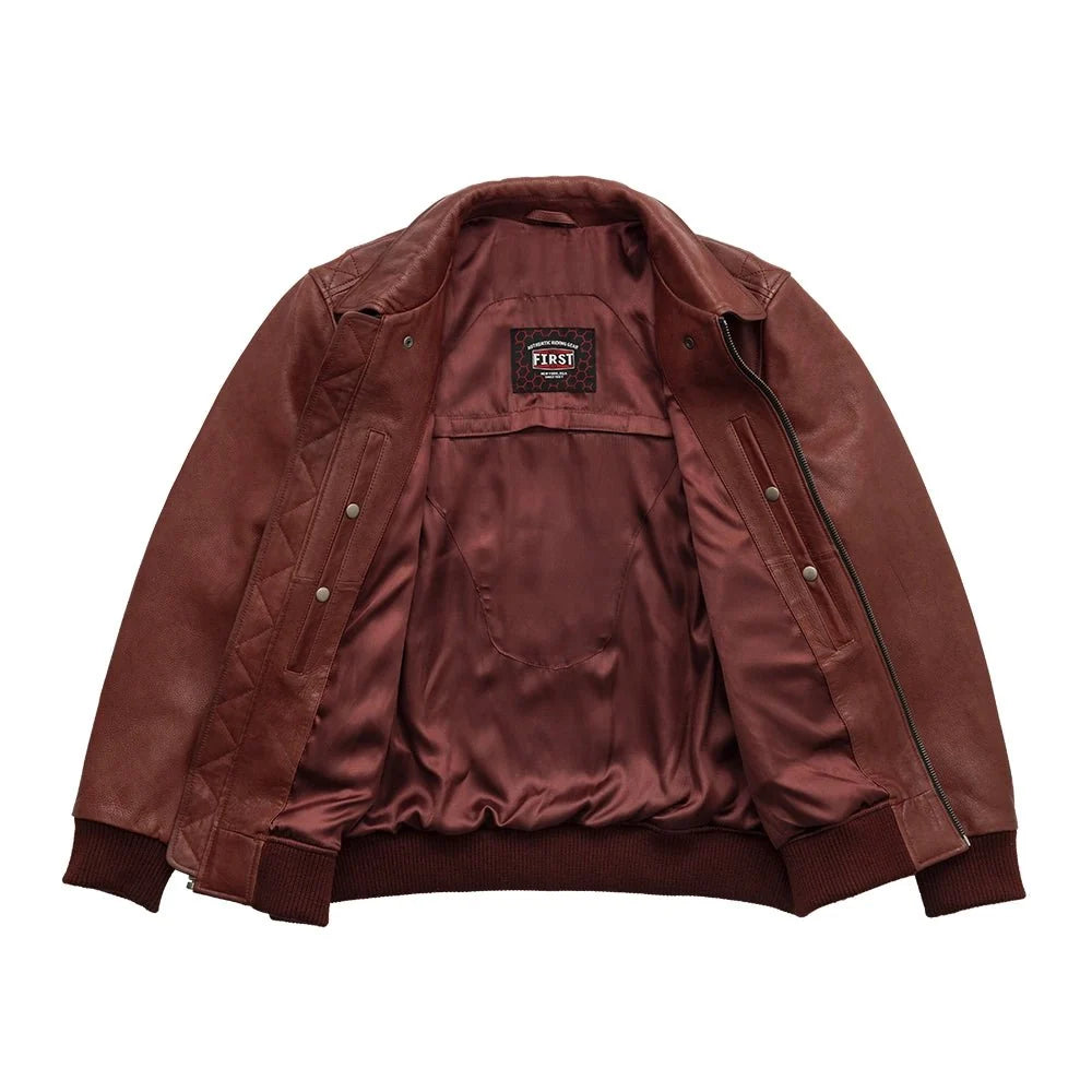 Moto Bomber - Men's Leather Jacket Men's Leather Jacket Jackets
