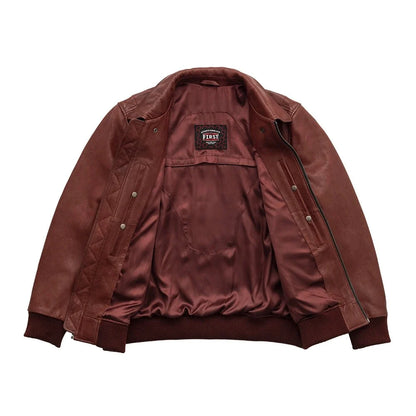 Moto Bomber - Men's Leather Jacket Men's Leather Jacket Jackets