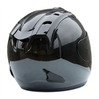 Motorcycle Helmet - Ram-4 Bright Black Half Helmet Open Face Summer Se