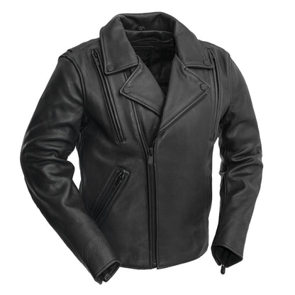 Night Rider Men's Motorcycle Leather Jacket Men's Leather Jacket Jackets Black XS