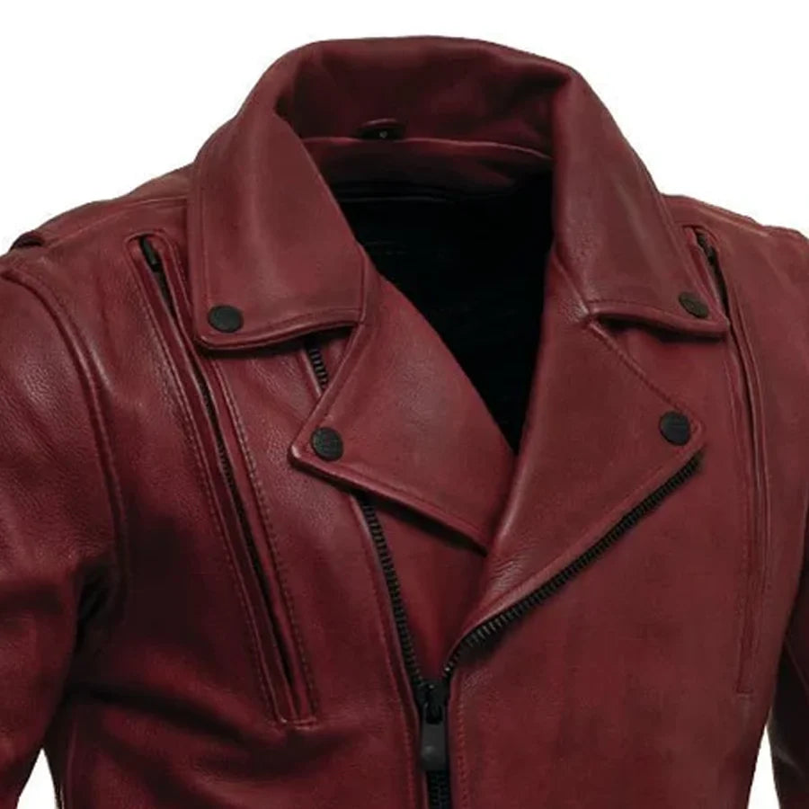 Night Rider Men's Motorcycle Leather Jacket Men's Leather Jacket Jackets