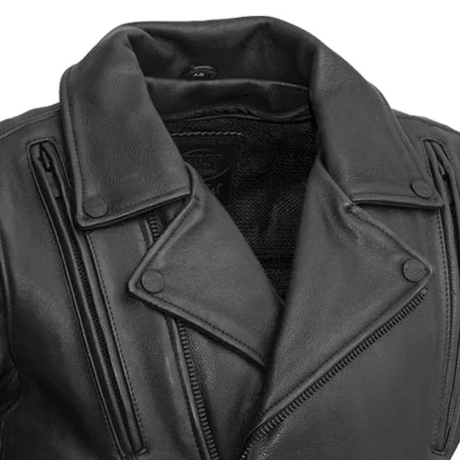 Night Rider Men's Motorcycle Leather Jacket Men's Leather Jacket Jackets