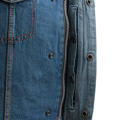 No Limit - Men's Motorcycle Denim Vest Men's Denim Vest Vests