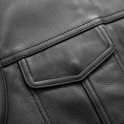 No Rival - Men's Motorcycle Leather Vest Men's Leather Vest Vests