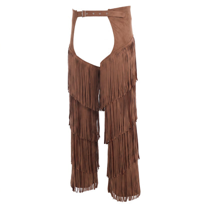 Motorcycle Accessory - Men's Vintage Stylish Hippie Cowboy Chaps Pant