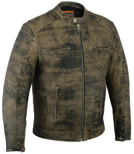 Men’s Antique Brown Motorcycle Cruiser Jacket