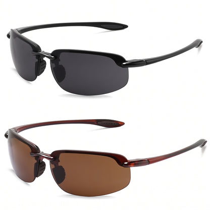 Motorcycle Accessory - 2Pack Polarized Sports Sunglasses Men Women TR9
